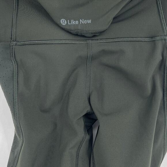Lululemon Breezy Dot Crop 19" Size 4 Evergreen - Picture 5 of 8